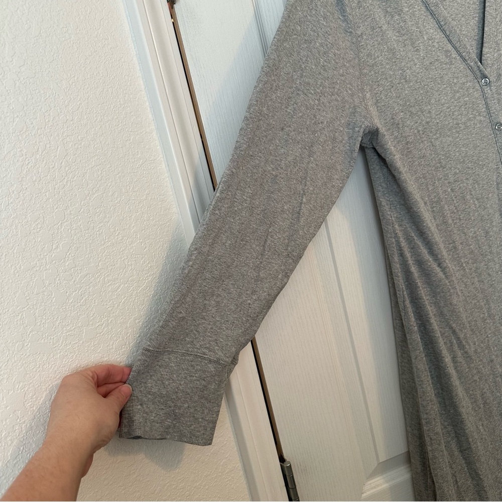 J. Crew Long Sleeve Gray Maxi Dress - Picture 3 of 5
